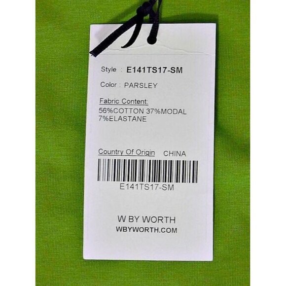 W By Worth Tank Top Shell Womens Small Sleeveless Blouse Shirt Green New - Picture 8 of 8